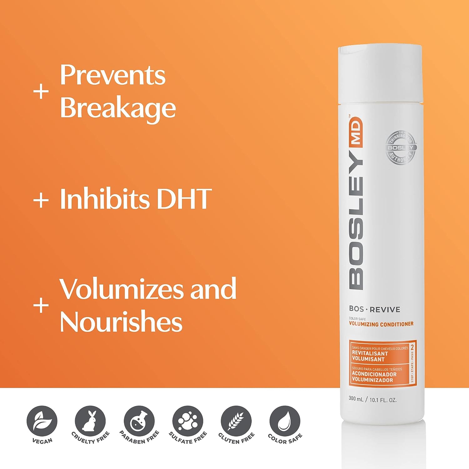 Bosley Revive Color Safe Nourishing Volume Conditioner, 10.1 oz - Reverse Generation Established in 2008