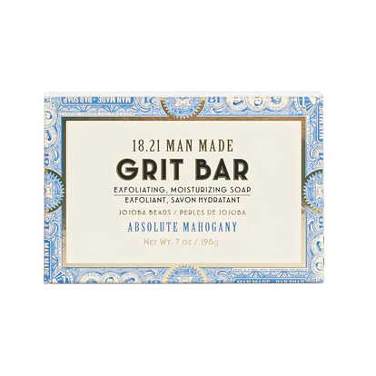 18.21 Man Made Grit Bar Soap Absolute Mahogany Scent 7 oz - Reverse Generation