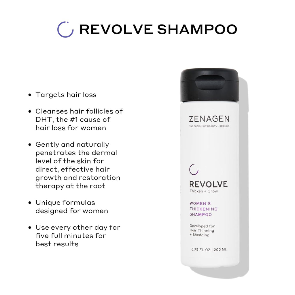 Zenagen Revolve Thickening and Hair Loss Shampoo Treatment for Women, 16-oz Organic Plant Based - Reverse Generation