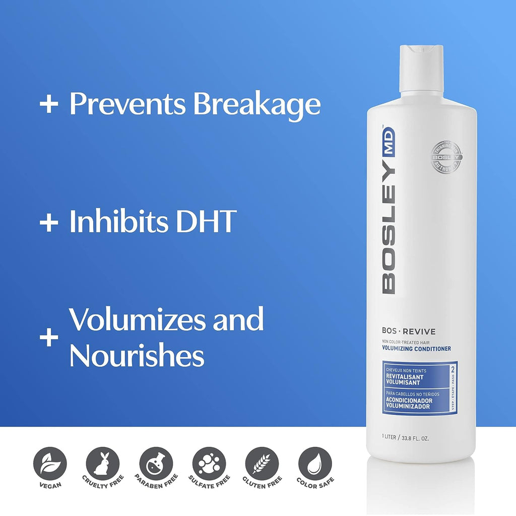 Bosley MD Revive Volumizing Conditioner for Non Color-Treated Hair, 10.1.oz - Reverse Generation Established in 2008