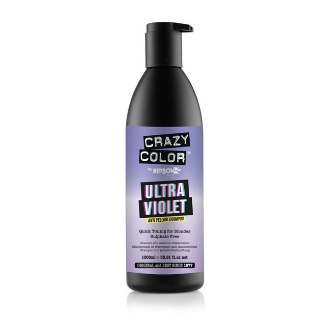 Crazy Color Ultraviolet No Yellow Shampoo 1000ml/33.81 oz - Reverse Generation