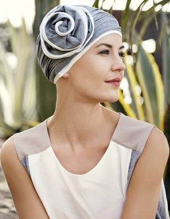 Christine Headwear Karuna Turban with Detachable Flower - Reverse Generation